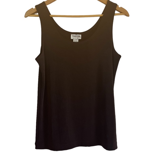 Chico’s chocolate brown stretch tank top great for layering excellent condition - Picture 1 of 6